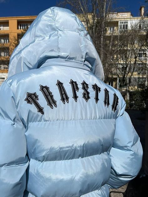 ──★ ˙ ̟ Trapstar Jacket Outfit, Blue Trapstar Jacket, Trapstar Clothing, Trapstar Girl, Trapstar Aesthetic, Drip Jacket, Streetwear Mens Outfits, Trapstar Jacket, Winter Inspo Outfits