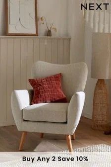 Stylish Armchair, High Back Armchair, Single Sofa Chair, Living Room Scandinavian, Sofa Upholstery, Arm Chairs Living Room, Single Sofa, Living Room Inspo, Front Room