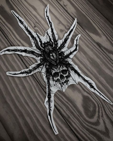 Dark Spider Tattoo, Flash Tattoo Ideas, Graffiti Text, Bug Tattoo, Insect Tattoo, Spider Tattoo, B Tattoo, Artist Logo, Dark Art Drawings