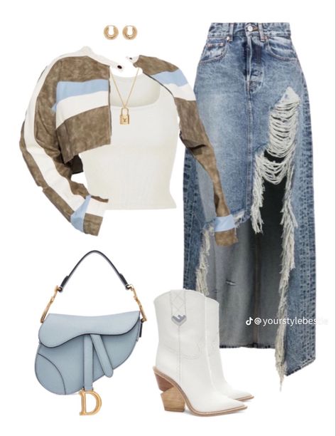 Chic Aesthetic Outfit, Casual Women Outfits, Fall Fashion Denim, Stylish Summer Outfits, Cute Swag Outfits, Moda Vintage, Looks Chic, Baddie Outfits Casual, Swag Outfits