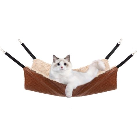 JOYELF Cat Hammock Bed, Medium Reversible Pet Cage Hammock Hanging Soft Pet Bed for Kitten Ferret Puppy or Small Pet Bed Hammock, Pet Hammock, Hammock Bed, Hanging Hammock, Cat Cages, Pet Pet, Cat Hammock, Pet Rats, Pet Cage