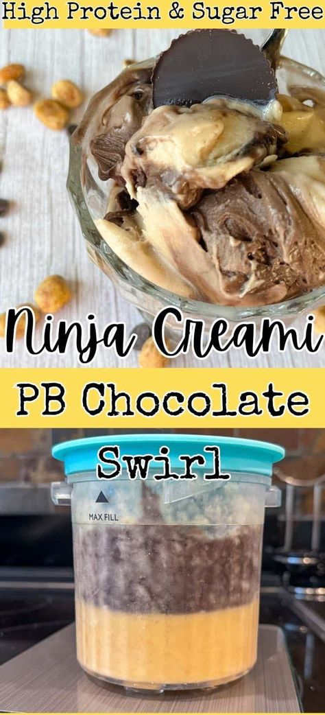 Ninja Creami Chocolate Peanut Butter, Ninja Creami Peanut Butter Cup, Ninja Creami Recipes Peanut Butter, Ninja Creami Peanut Butter, Protein Powder Ninja Creami Recipes, Weight Watchers Ninja Creami Recipes, High Protein Ninja Creami Recipes, Ninja Ice Cream Recipes Healthy, Creami Recipes