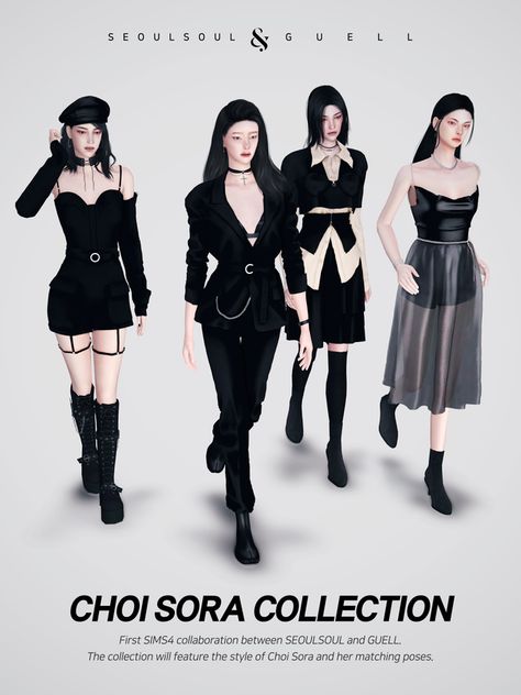 [Collaboration With GUELL] Choi Sora Collection #04 | seoulsoul on Patreon Sims 4 Cc Stage Outfit, Seoul Soul Sims 4 Cc, Sims 4 Parachute Pants, The Sims 4 Cc Korean Clothing, Sims 4 Kpop Cc Clothes, Sims Cc Patreon Clothes, Sims 4 Cc Kpop Clothes, Kpop Cc Sims 4, Sims Cc Outfits