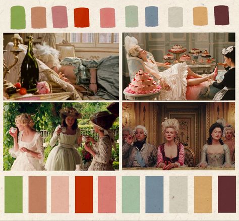 Bridgertons Color Palette, Marie Antoinette Color Palette, Balletcore Color Palette, Cool Pastel Color Palette, Sleeping Beauty Color Palette, Pride And Prejudice Color Palette, Rococo Color Palette, Film Color Palette, Colour Wheel Theory