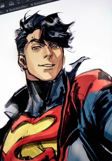 Superman Hair, Young Justice Superboy, Ashe League Of Legends, Conner Kent, Jon Kent, Pop Illustration, Superman Family, Tim Drake, Batman Family