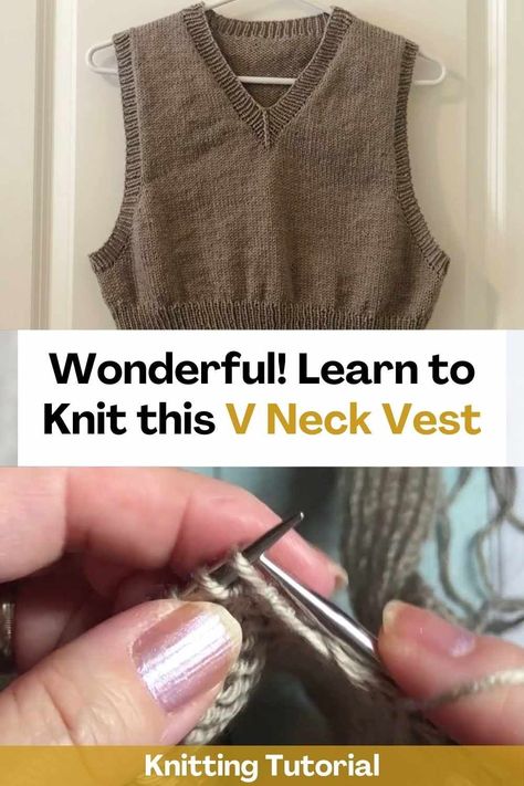 Thanks to this video tutorial you will be able to learn to knit this V-neck vest. This tutorial is wonderful since the creator of this video will teach you step by step how to make this vest to make it much easier for you. Making this vest is super easy as this tutorial is very simple to follow. You can get creative and make it in different colors. We are sure you will love it! also, knitting is relaxing and entertaining. Start this amazing knitting project, this is a good way to pass the time. How To Knit V Neck Tutorials, Knitting Pattern Vest Free, V Neck Sweater Vest Crochet Pattern Free, How To Knit A Vest, How To Knit V Neck, Knit Vest Tutorial, How To Knit A Vest For Beginners, Knit V Neck Vest Pattern Free, How To Knit A Sweater Vest