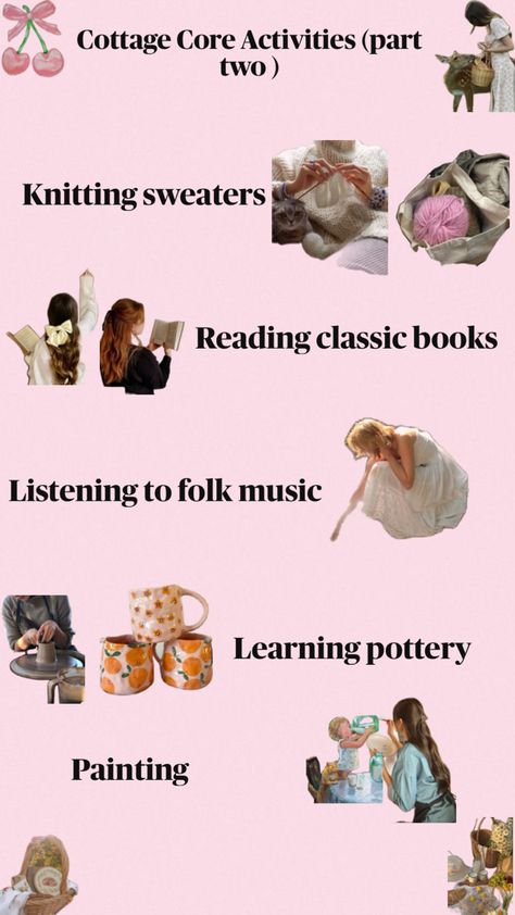 Cottage core activities #lovecottagecore#cottagecoreisbeautiful Folk Music, Classic Books, Pottery Painting, Cottage Core, Cottage