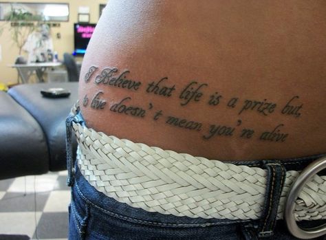 An awesome nicki minaj tattoo! I believe hat life is a prize but to live down man you're alive Nicki Minaj Tattoo Ideas, Nicki Tattoo, Pixie Tattoos, Nicki Minaj Tattoo, Alive Tattoo, Nicki Minaj Lyrics, Pixie Tattoo, Nicki Minaj Quotes, Rose Tattoos For Women