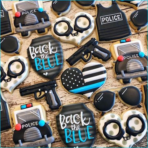 Police Cupcakes, Police Academy Graduation Party, Police Officer Birthday, Police Cakes, Police Retirement Party, Police Appreciation, Police Birthday Party, Police Graduation, Police Academy Graduation