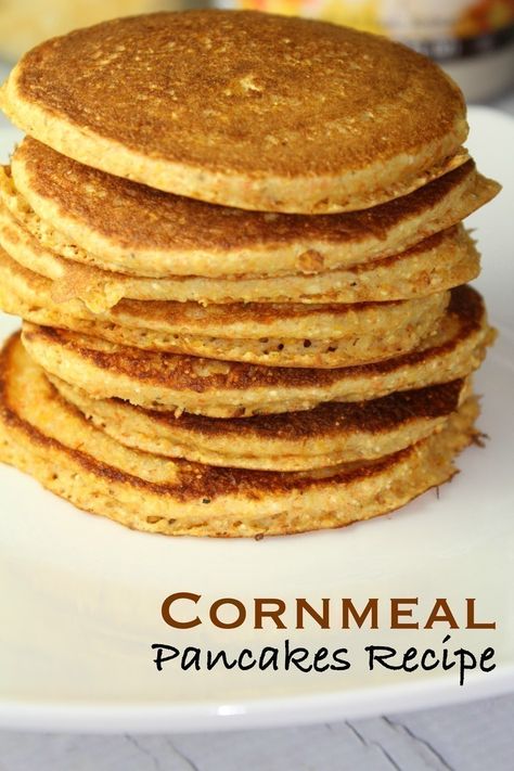 Corncakes Recipe, Sweet Pancake Recipe, Johnny Cakes Recipe, Cornmeal Recipes, Cornmeal Pancakes, Pancake Recipe Buttermilk, Break Fast, Potato Recipes Side Dishes, Corn Cakes