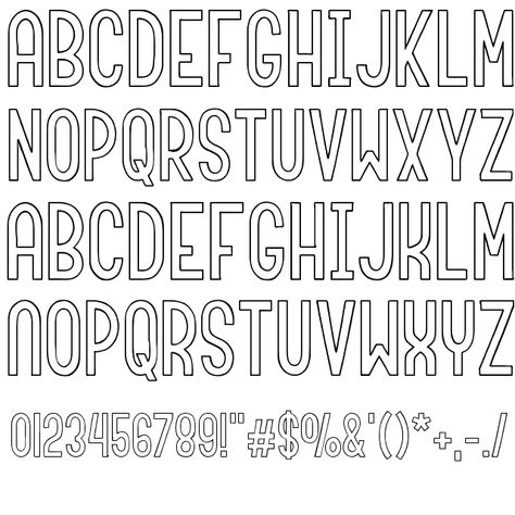 ROUNDABOUT OUTLINE FONT Bubble Fonts Alphabet Graffiti, Fancy Fonts Alphabet, Block Letter Fonts, Awesome Fonts, Outline Font, Edgy Fonts, Learn Handwriting, Bubble Letter Fonts, Fonts Handwriting Alphabet