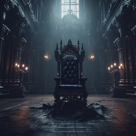 "Monarch of Horror: The King Claims His Throne!" Queen Throne Aesthetic, Throne Background, Throne Reference, Medieval Throne, Fantasy Throne, Grayson Hawthorne, Dark Throne, King Throne, Underrated Artists