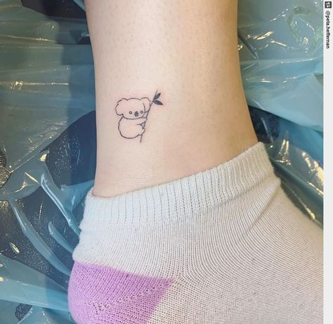 Koala Bear Tattoo, Mens Face Tattoos, Koala Tattoo, Australia Tattoo, Handwriting Tattoos, Delicate Tattoos For Women, Tattoo Samples, Tattoo Cute, Cute Koala Bear