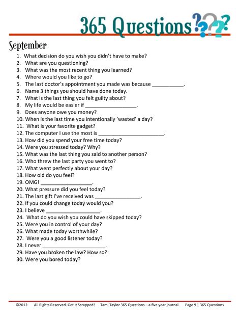 365 Questions – September 9/12 5 Year Journal Questions, September Writing Prompts, Date Myself, Bullet Journal Calendrier, 365 Questions, 5 Year Journal, Year Journal, Journal Questions, Journaling Prompts