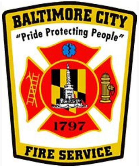 Baltimore City Fire Service “Pride Protecting People” Red Maltese Cross, 1797. Logo. Baltimore Fire Department, Fire Dept Logo, Firefighter Stickers, Ems Patch, Fire Badge, Reflective Decals, Baltimore City, Ocean City Maryland, Old Logo