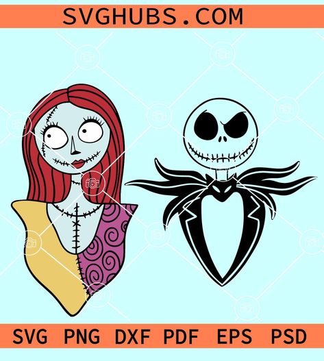 Jack and Sally SVG, Jack Skellington and Sally SVG, Nightmare Before Christmas SVG, Couple Nightmares SVG, Halloween Jack and Sally Sv Jack And Sally Svg, Svg Nightmare Before Christmas, Nightmare Before Christmas Svg, Jack Skellington And Sally, Image Downloads, Halloween Jack, Jack And Sally, Svg Halloween, Jack Skellington