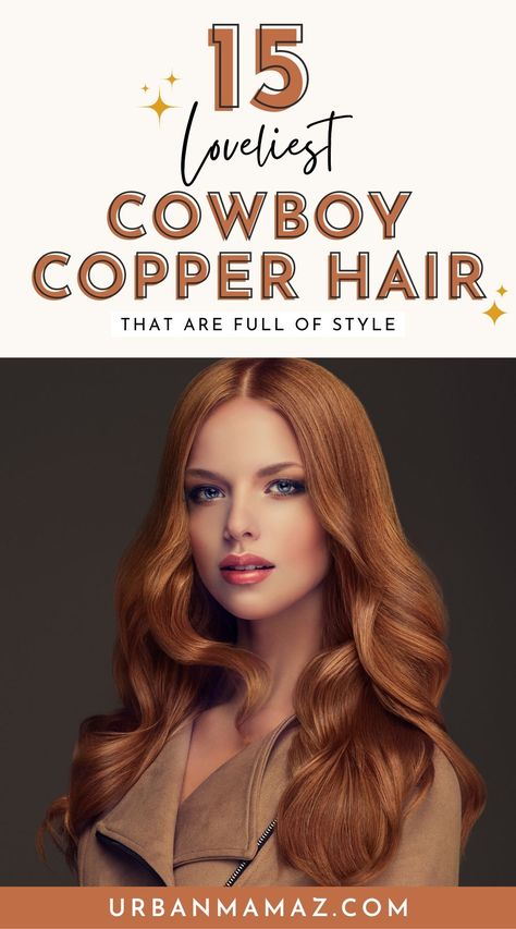 Looking for the loveliest cowboy copper hair that are full of style? Check out this list of 15 gorgeous cowboy copper hair ideas for women. Cowgirl Copper Hair Green Eyes, Summer Cowboy Copper Hair, Cowboy Copper Bayalage, Cowboy Copper Lowlights On Blonde Hair, Cowboy Copper Hair With Blue Eyes, Light Cowboy Copper Hair, Cooper Hair Color Highlights Dark Brown, Copper Cowboy Hair, Cowboy Cooper