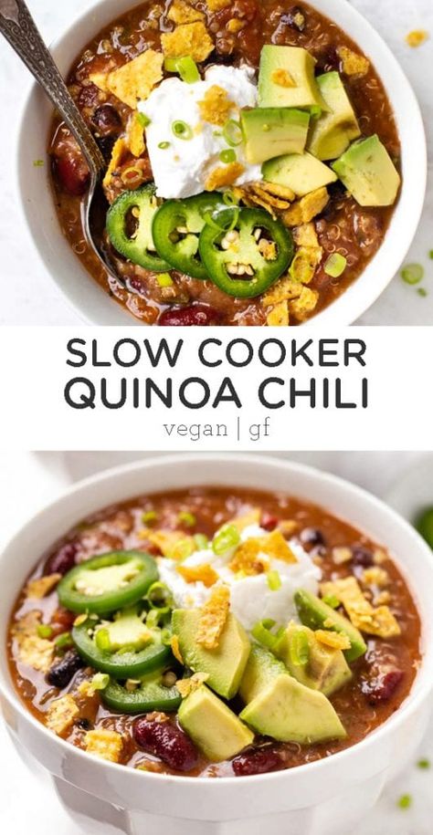 Chili Quinoa, Chili With Quinoa, Best Vegetarian Chili, Beans And Quinoa, Slow Cooker Quinoa, Vegetarian Quinoa Chili, Slow Cooker Vegetarian Chili, Quinoa Chili, Vegetarian Quinoa