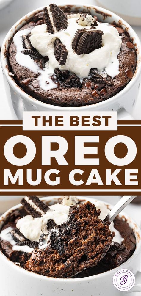 One Minute Oreo Mug Cake, Oreo Dessert Mug Cake, Oreo Mugcake Recipe, Single Serve Oreo Desserts, Oreo Cake In A Cup Microwave, Mug Cake Recipe Oreo, Chocolate Oreo Mug Cake, Mug Cake With Oreo, Microwave Oreo Dessert