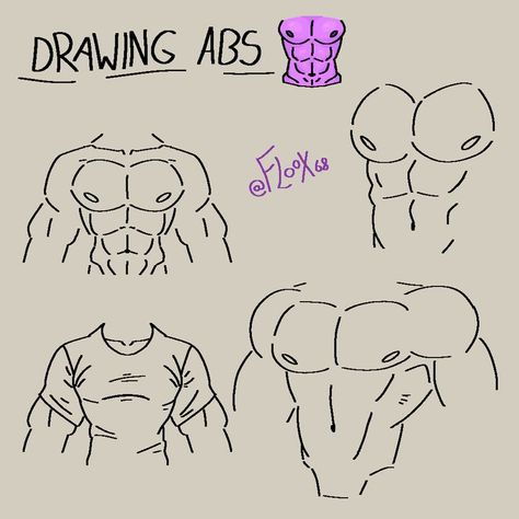 Male Abs Art Reference, Easy Male Anatomy, Anatomy Male Tutorial, Muscled Body Drawing, Men Body Base Drawing, Men Drawing Anatomy, Figure Drawing Reference Male Action Poses, Muscle Shading Reference, Male Figure Drawing Reference Photo