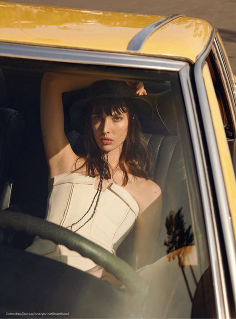 Ruby Aldridge 'Set Free' ELLE Canada June 2020 Fashion Story — Anne of Carversville Ruby Aldridge, Vegas 2023, Car Editorial, Classic Car Photoshoot, Catherine Mcneil, Car Poses, Car Photo, Vogue Japan, 2020 Fashion