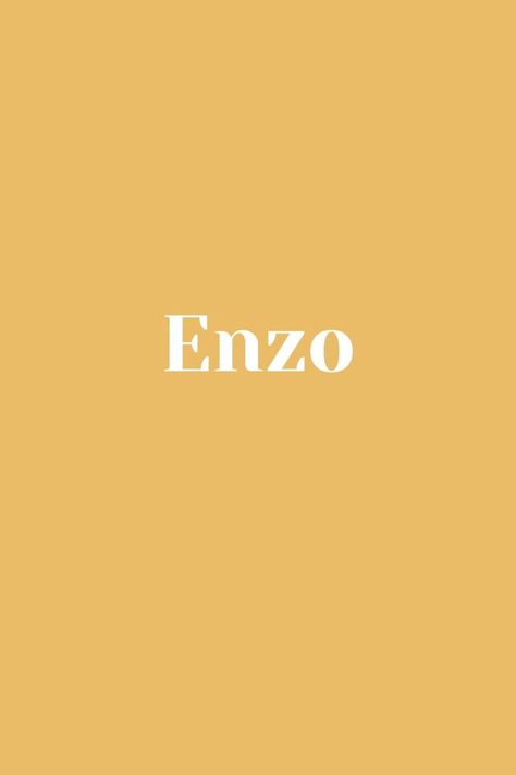 Enzo - Baby Name - Names That Start With E Baby Name, Baby Names