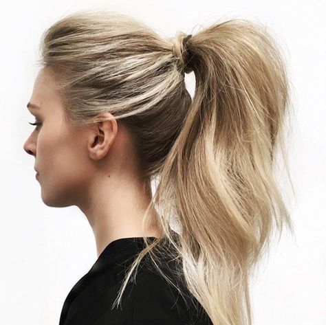 3. Super High Ponytail | Be stylish and beautiful even when you cram to prepare for school. Here are 10 easy before school hairstyles you can try. Long Hair Volume, Pretty Ponytails, Stylish Ponytail, High Pony, Simple Ponytails, Frontal Hairstyles, Long Blonde, Teen Hairstyles, Long Blonde Hair