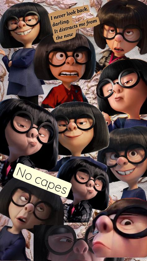 #edna #theincredibles #ednamode #ednavibes #ednaisthebest #ednabackground #ednaslays Edna Incredibles, Incredibles Wallpaper, Aquarius Images, Disney Movies List, Iphone Wallpaper Texture, Screen Wallpaper Hd, Edna Mode, Cute Summer Wallpapers, Hilarious Funny