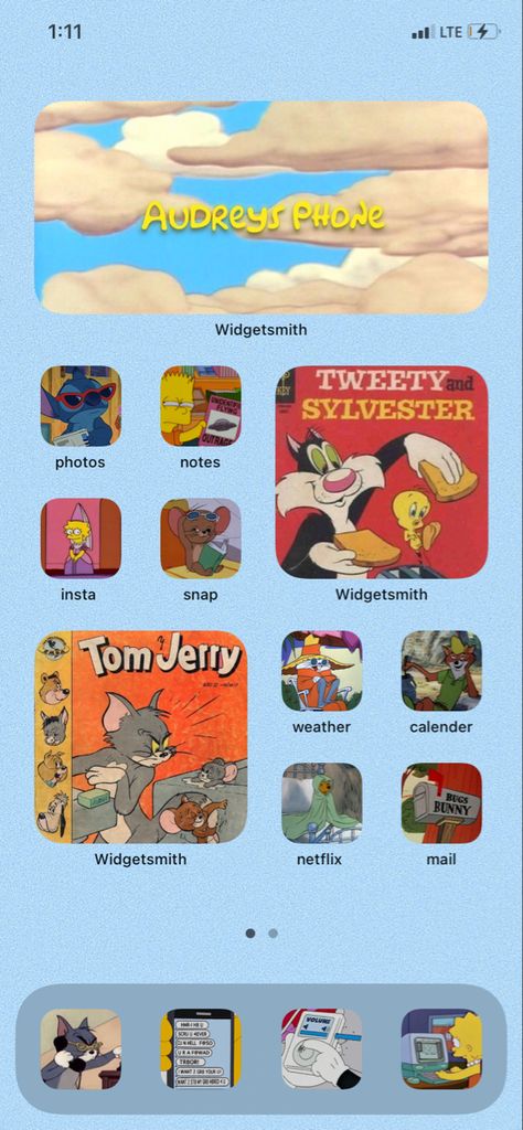 Cartoon Homescreen, Disney Homescreen, Disney App, Cute Home Screens, Home Lock Screen, Phone Humor, Ios Layout, Tom Y Jerry, Cartoon Disney