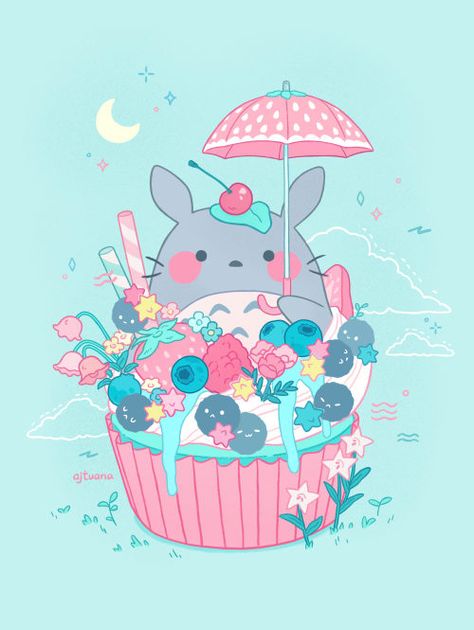 Photo Kawaii, Arte Do Kawaii, Images Kawaii, Stickers Kawaii, Kawaii Illustration, Cute Food Art, Japon Illustration, Cute Animal Drawings Kawaii, Ghibli Art