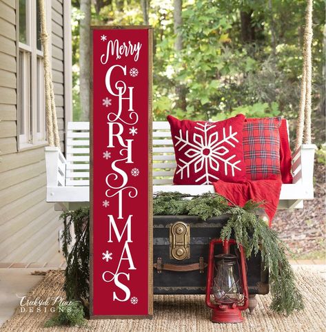 4' Porch Sign - Merry Christmas (various color options) | Creekside Place Designs Free Christmas Porch Sign Svg, Porch Sign Svg, Patio Fireplace, Porch Sign, Outdoor Porch, Christmas Porch, Entry Way, Sign Svg, Porch Patio