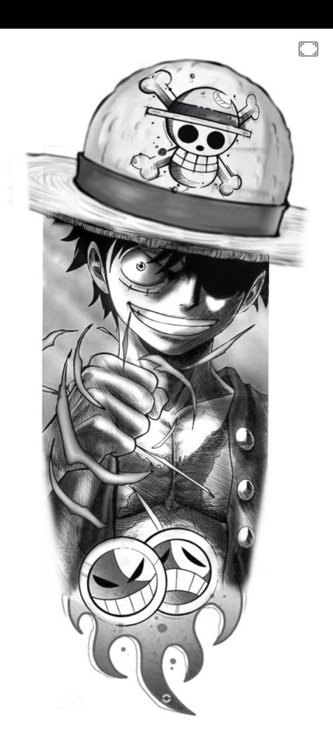 Luffy One Piece Tattoo Design, Luffy Tattoo One Piece, Luffy Tattoo Design, Luffy Tattoo Ideas, Luffy Tattoo, One Piece Tattoo, Arm Tattoos Drawing, Luffy Gear 4, Half Sleeve Tattoos Drawings