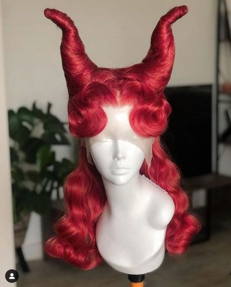 Pretty Wig, Hair Horns, Drag Wigs, High Fashion Hair, Hair Reference, Wig Styles, Hair Art, Half Up Half Down, Aesthetic Hair