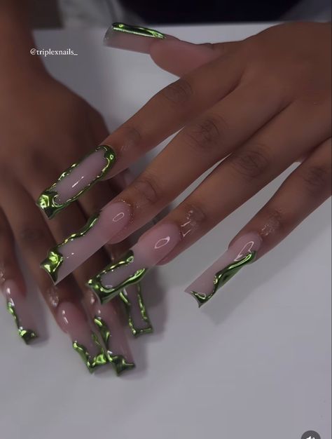 Drip Nails, Edgy Nails, Colorful Nails, Colored Acrylic Nails, French Acrylic Nails, Dope Nail Designs, Exotic Nails, Long Acrylic Nails Coffin, Acrylic Nails Coffin Pink