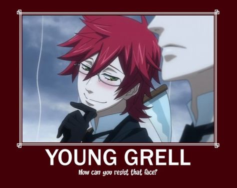 Black Butler Funny, Black Butler Grell, Grell Sutcliff, Book Of Circus, Black Butler 3, Sebastian Michaelis, Black Butler Anime, Black Butler Kuroshitsuji, Butler Anime