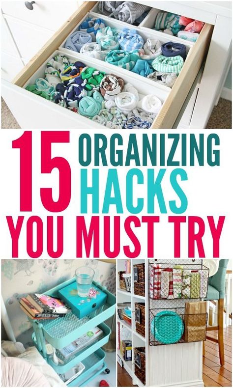 15 hacks Organizing Hacks, Home Decor Hacks, Organize Declutter, Home Organisation, Home Organization Hacks, Declutter Your Home, Storage Hacks, Store Organization, Organization Bedroom