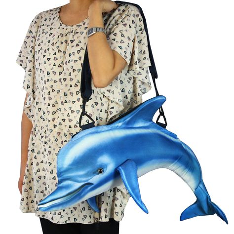 Amazon.com: Pealra Dolphin Bag, Blue/White, One Size: Clothing Dolphin Clothes, High Aesthetic, Summer Water, Monster High, On Earth, Dolphins, Summer Beach, Size Clothing, Blue White