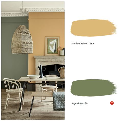 Using A Colour Highlight - Yellow - Little Greene Paint & Wallpaper Blog Sage Living Room, Yellow Paint Colors, Bedroom Colour Palette, Morning Room, Yellow Living Room, Dining Room Colors, Green Paint Colors, House Color Schemes, Little Greene Paint