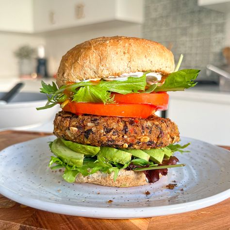 TVP Black Bean Burgers Blackbeans Burgers, Vegan Black Bean Burger, Black Bean Burger, Bean Burgers, Black Bean Veggie Burger, Vegan Baby, Burger Toppings, Black Bean Burgers, Veggie Burgers