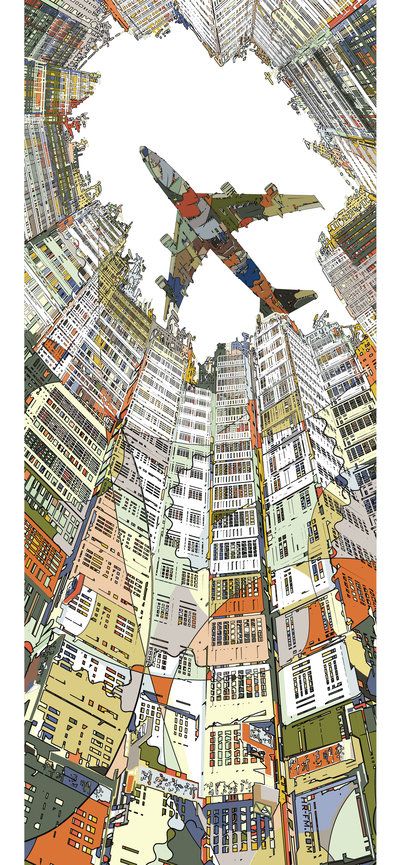 Kowloon Walled City, Posca Art, Illustrator Design, Walled City, City Illustration, Character Sketches, 판타지 아트, Art And Illustration, Arte Pop