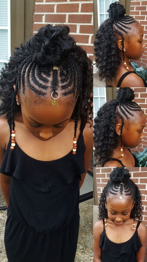 Kids Crochet Hairstyles, Crochet Braids For Kids, New Braided Hairstyles, Cabello Afro Natural, Crochet Hairstyles, Lil Girl Hairstyles, Kid Braid Styles, Crochet Braids Hairstyles