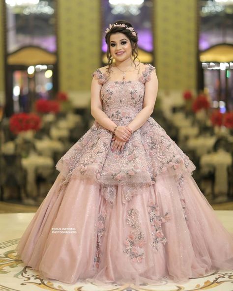 Bridal Gowns | Princess Gowns | Engagement Gown | Pink Gown | Wedding Gowns | Wish N Wed Dress For Engagement Bride, Latest Gown Designs Indian Wedding, Goun Pic Design For Wedding, Engagement Gowns Indian Brides, Unique Engagement Dress For Bride Indian, Wedding Dress Ideas Indian, Gown For Engagement Indian, Couples Wedding Dress, Engagement Dress For Women