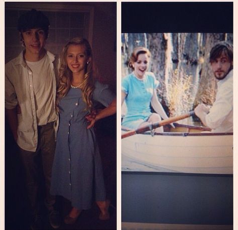 Ally and Noah from the Notebook #halloween #couplecostumes #thenotebook #allyandnoah #characters #couples #moviecostumes Ally And Noah Costume, Noah And Ally Halloween Costume, The Notebook Costumes Halloween, The Notebook Costumes, Noah And Allie The Notebook Costume, The Notebook Halloween Costume, Ally And Noah, Noah From The Notebook, Notebook Costume