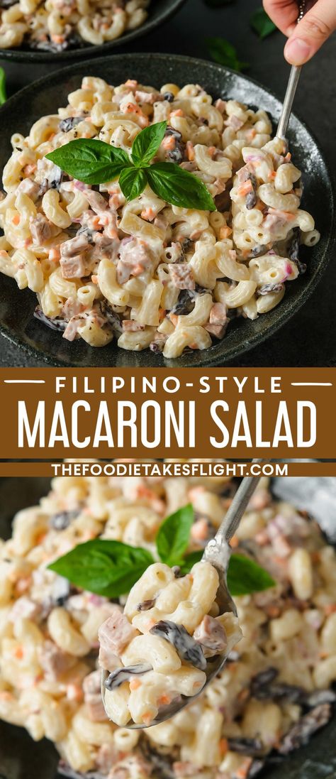 Filipino-Style Macaroni Salad (Vegan) Macaroni Salad Recipe Filipino Style, Filipino Macaroni Salad Recipe, Macaroni Salad Filipino Style, Filipino Salad, Filipino Macaroni Salad, Elbow Macaroni Recipes, Vegan Filipino, Macaroni Salad Ingredients, Salads For Kids