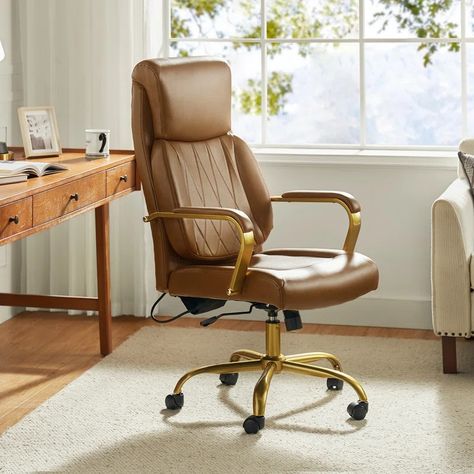 Mercer41 Sofiane Modern Ergonomic Office Chair with Airbag Lumber Support & Reviews | Wayfair Accent Chairs & Armchairs, Contemporary Armchair, Executive Office Chairs, Soft Autumn, Stitching Details, Executive Chair, Ergonomic Office, Ergonomic Office Chair, Support System