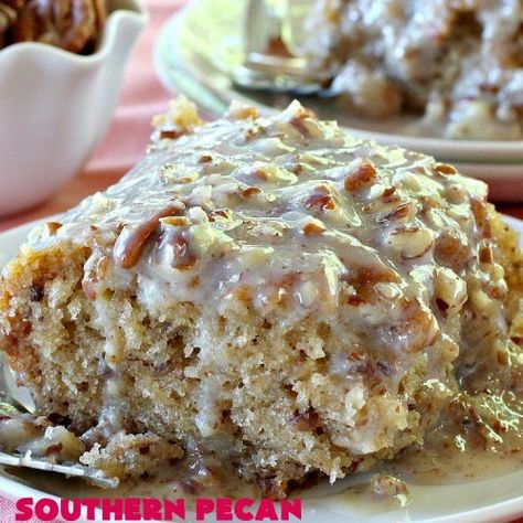 Southern Pecan Praline Cake - Can't Stay Out of the Kitchen