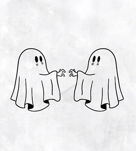 Ghost Tattoo, Friend Tattoos, Matching Tattoos, Couple Tattoos, Cute Tattoos, Tattoo Inspo, Small Tattoos, Tattoo Design, Drawing Ideas