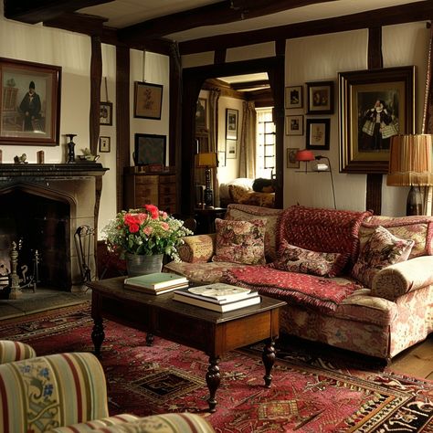 Countryside Living Room, English Countryside Cottage, English Cottage Interiors, Countryside Living, Old House Interior, Countryside Cottage, English Interior, Cottage Living Rooms, Cottage Interior