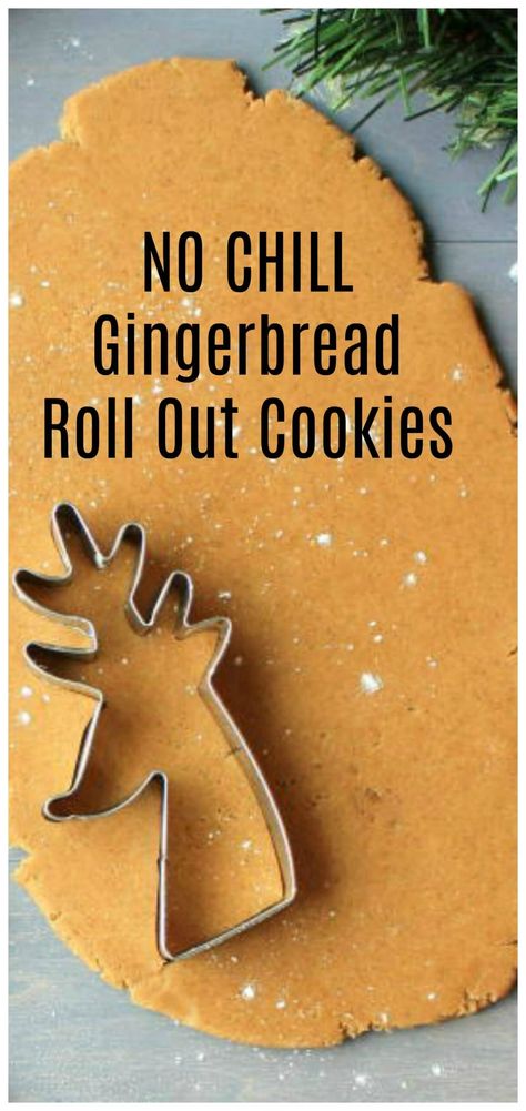 No-chill and no-spread Gingerbread Roll Out Cookies ~ Soft and chewy. Rollout Gingerbread Cookies, Roll Out Christmas Cookie Recipes, Soft Roll Out Gingerbread Cookies, No Chill Gingerbread Roll Out Cookies, Yummy Gingerbread Cookies, Rolled Gingerbread Cookie Recipe, Ginger Bread Cutout Cookies, Easy Ginger Bread Cookies Recipe, Roll Out Gingerbread Cookie Recipe