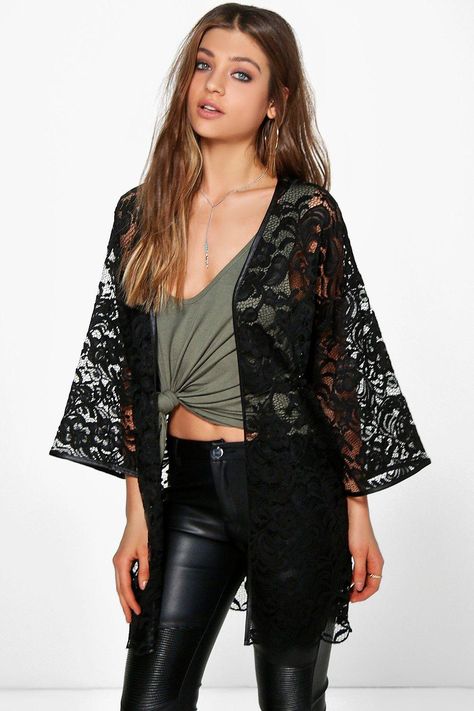 Kimono Style Jacket, Boho Style Outfits, Lace Kimono, Womens Kimono, Kimono Jacket, Shop Mens Clothing, Kimono Fashion, Scarf Hairstyles, Kimonos